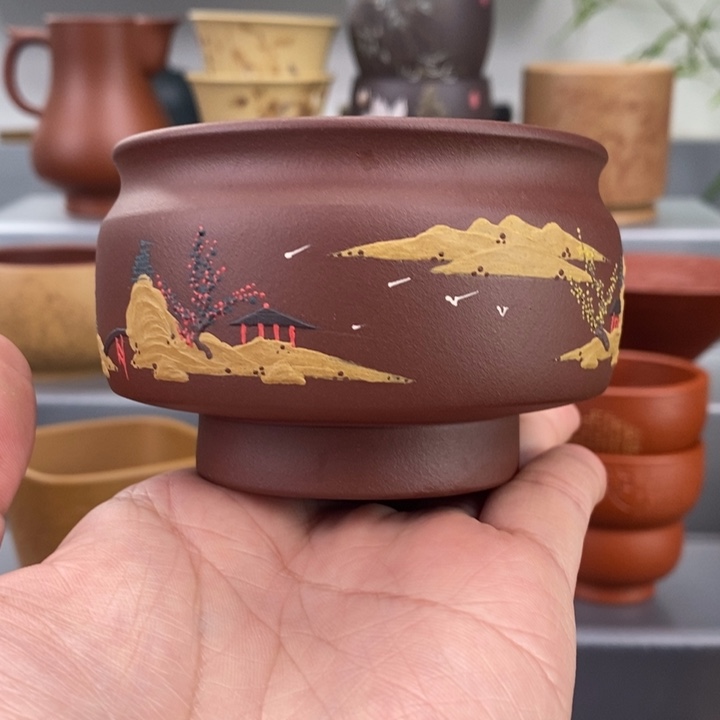 紫砂茶杯宜兴紫砂主人杯