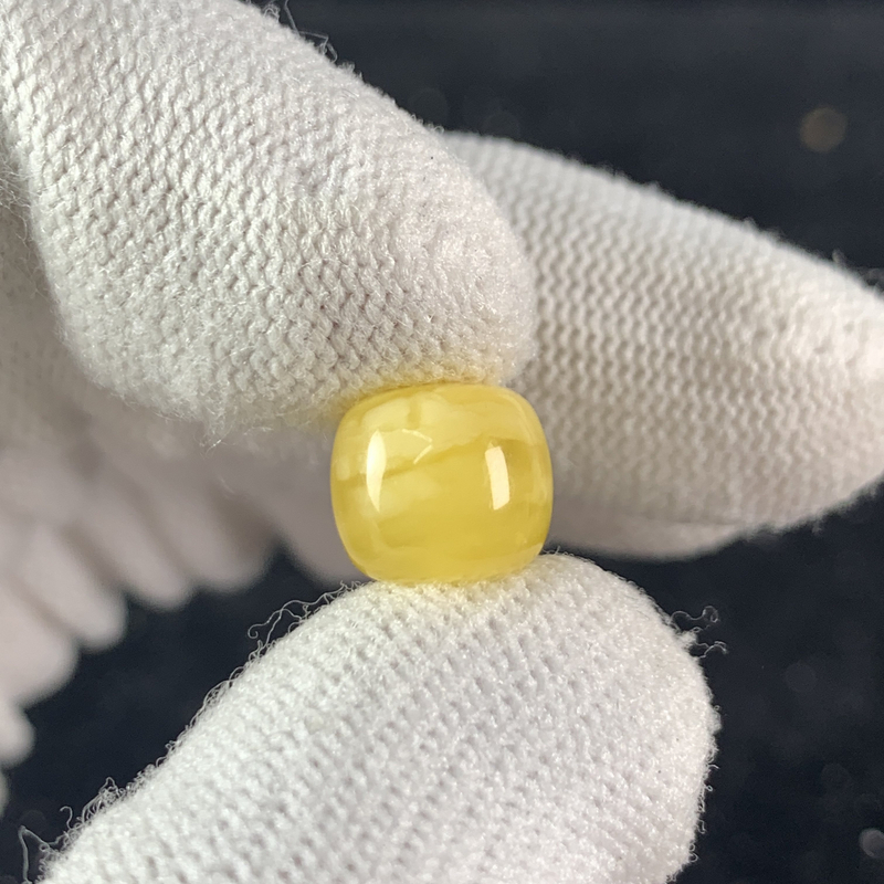 L1964保真原矿俄料尺寸10*8.9mm蜜蜡单颗老型单珠隔珠支持复检