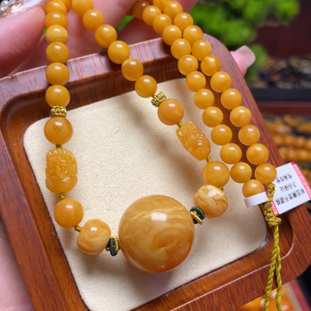 蜜蜡颈饰未镶嵌项链