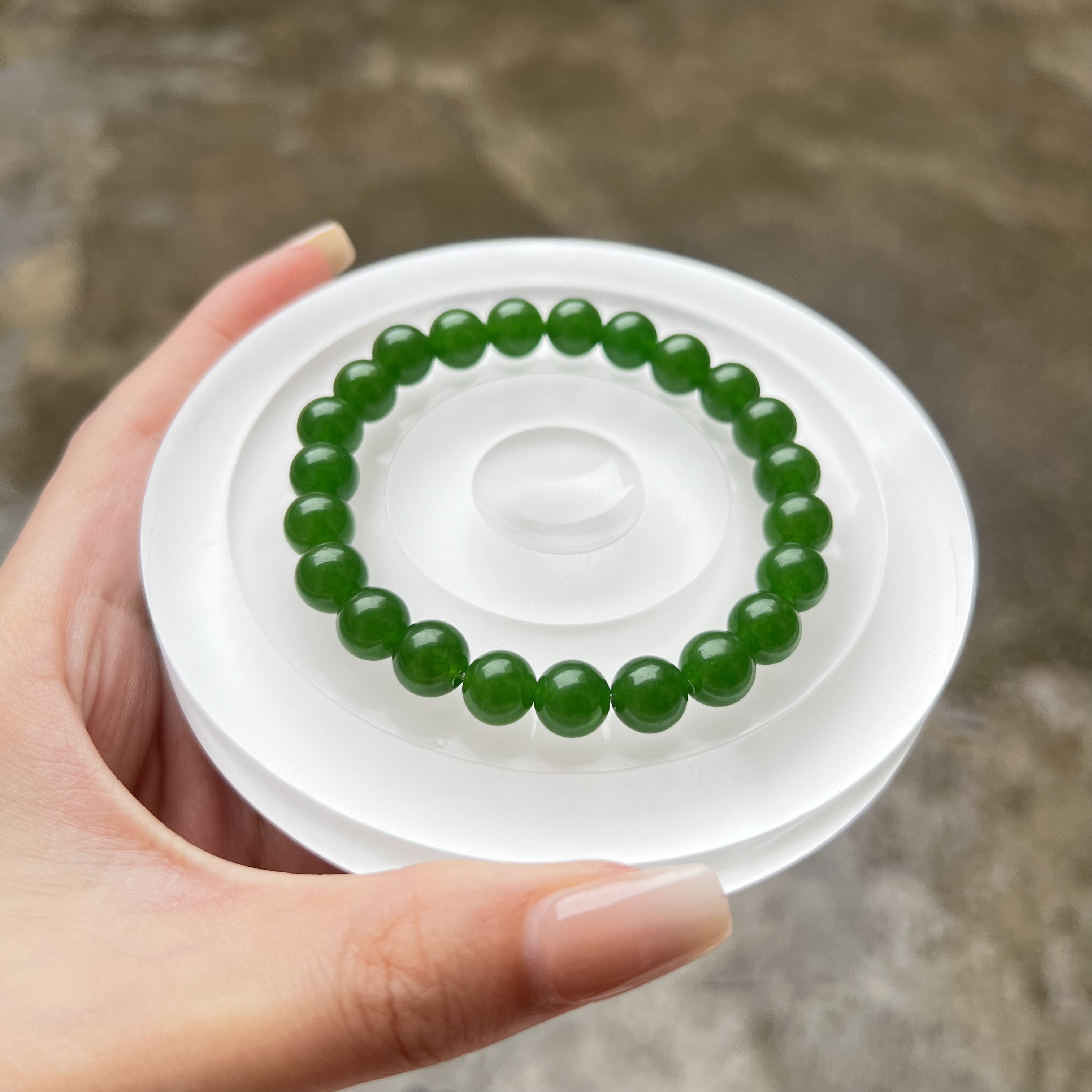 精品波菜卡8mm手串项链