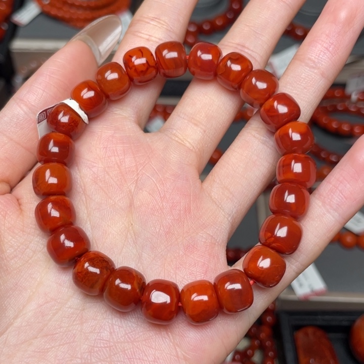 南红玛瑙手链未镶嵌@***嘛