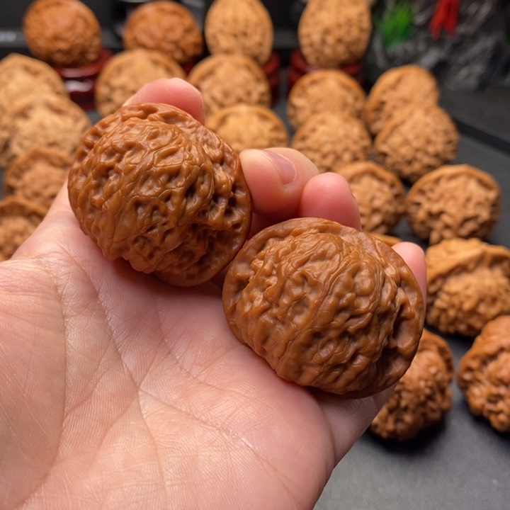 把件文玩核桃41尺如意原树野核