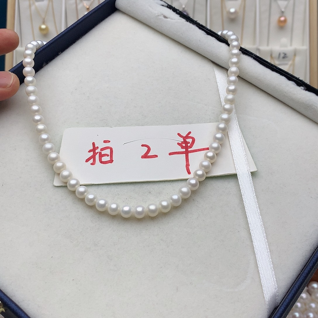 淡水珍珠银S925镶嵌颈饰