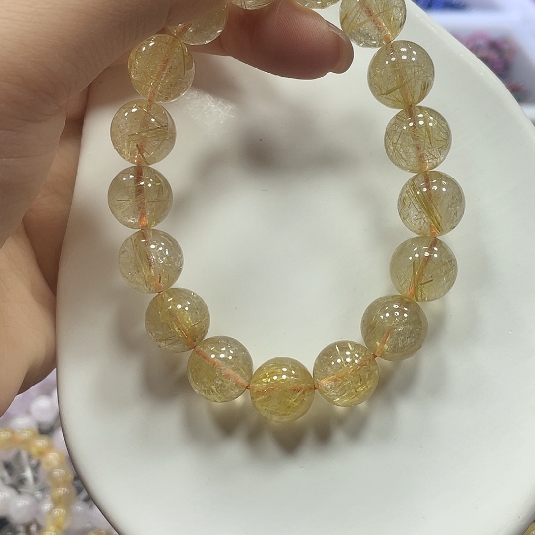 水晶未镶嵌手串满发钛晶手串12Ｍ+