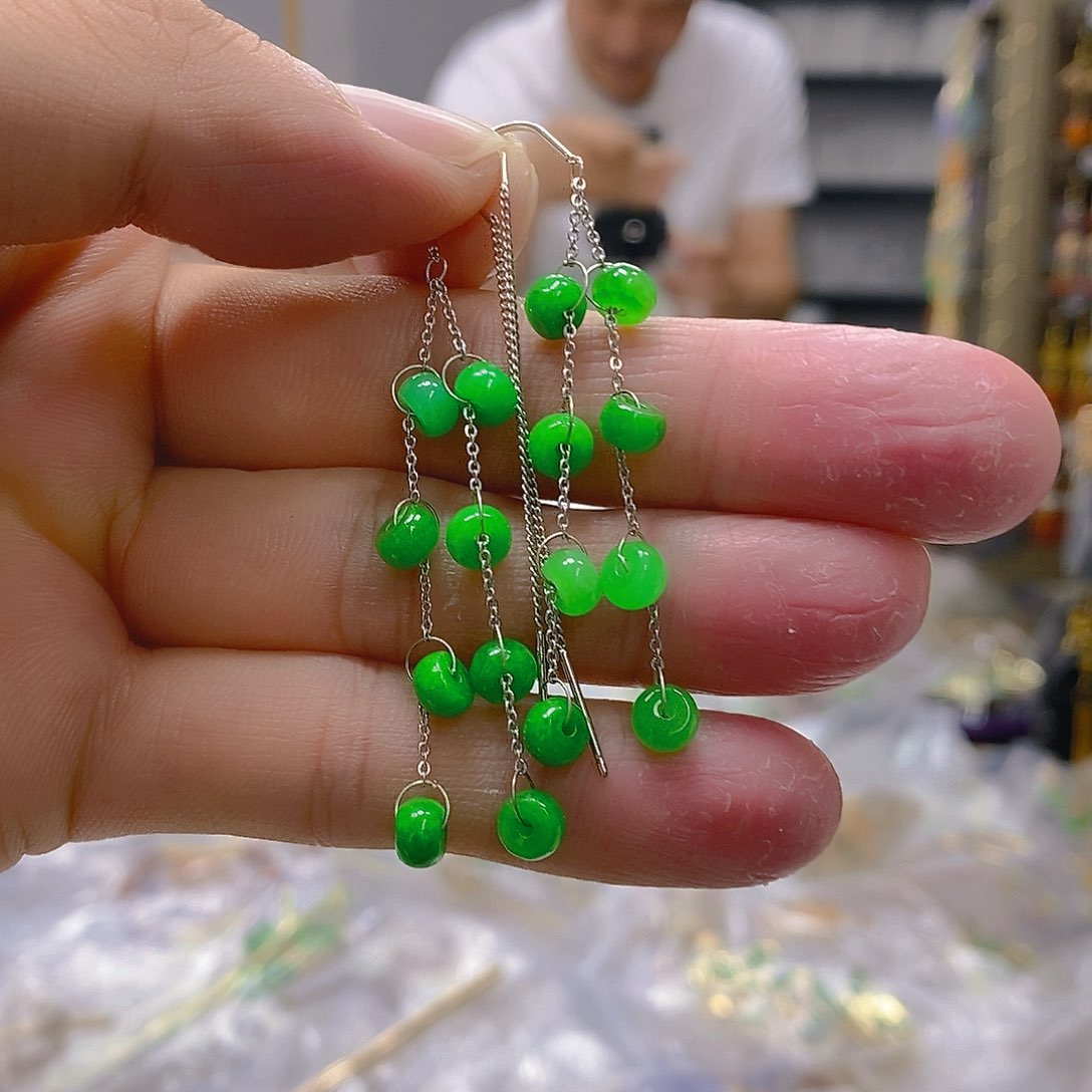 翡翠合金耳饰翡翠