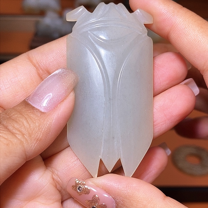 和田玉未镶嵌挂件令*冲