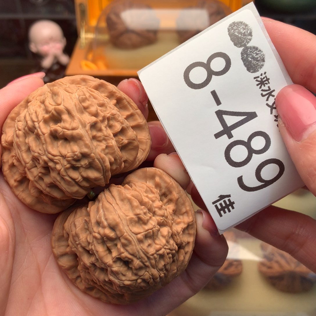 文玩核桃把件48闷白