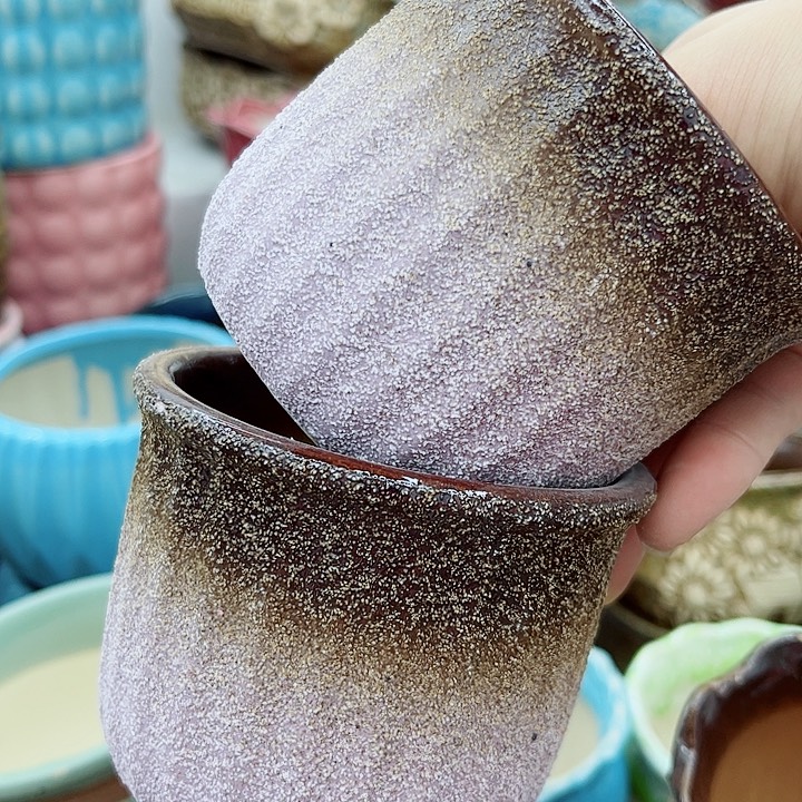 多肉绿植陶瓷花盆9.9包邮，有孔