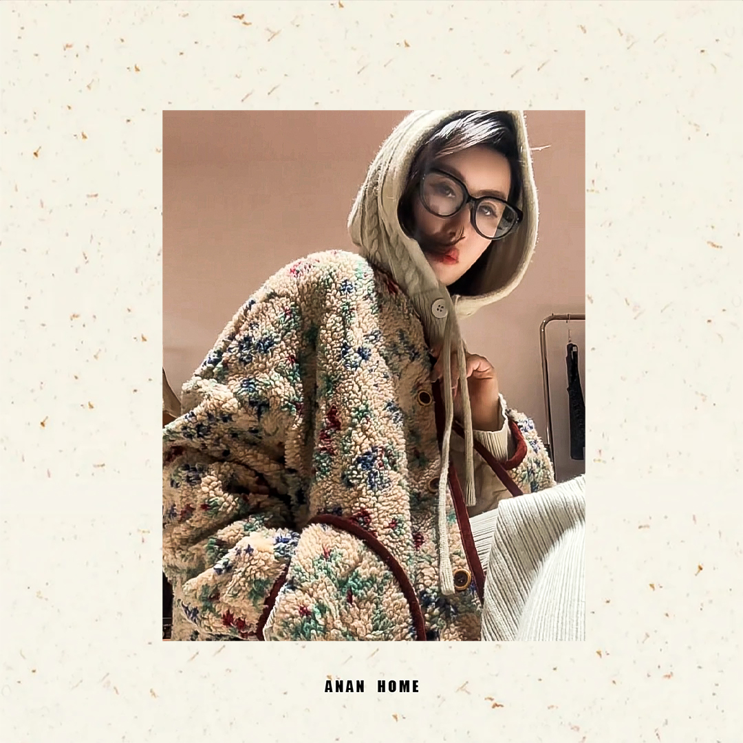 ANAN2025｜秋冬摇粒绒宽松连帽外套女 5531X55705+66080-1X55785