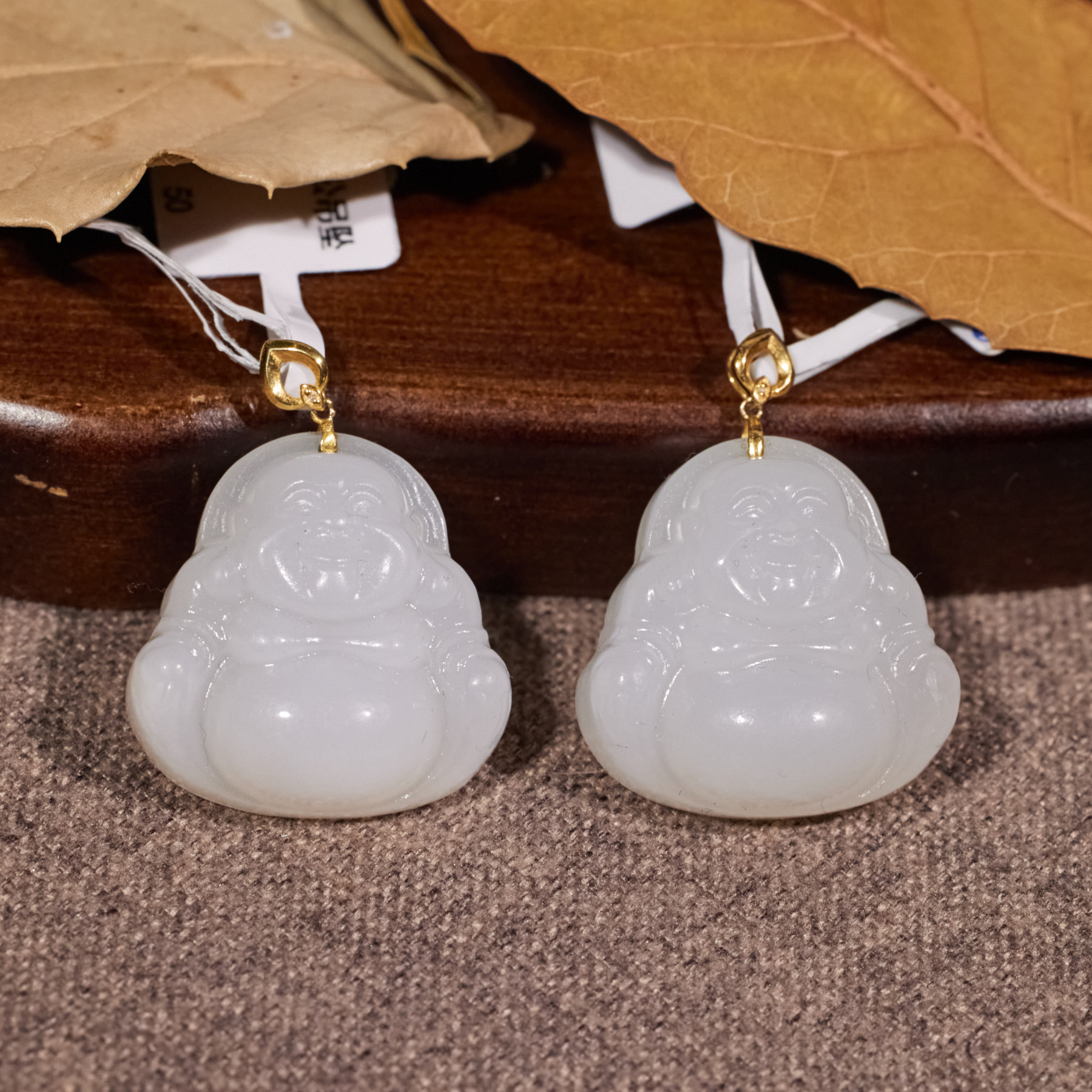 【歪歪】（二）白玉佛公吊坠*18K镶嵌（多样性发其一）W9260