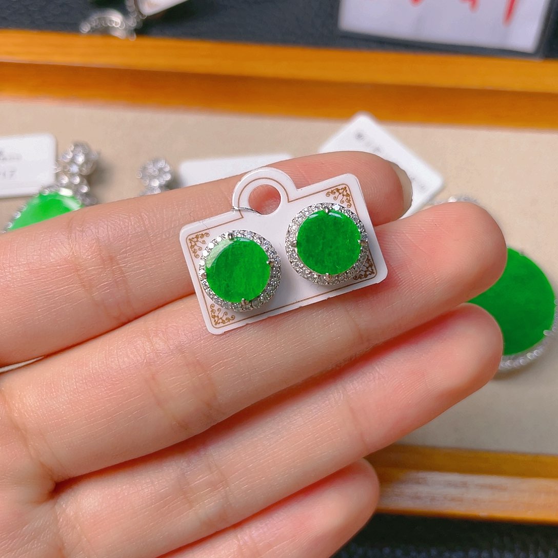 【闪购商品】翡翠银S925镶嵌吊坠(不含链)