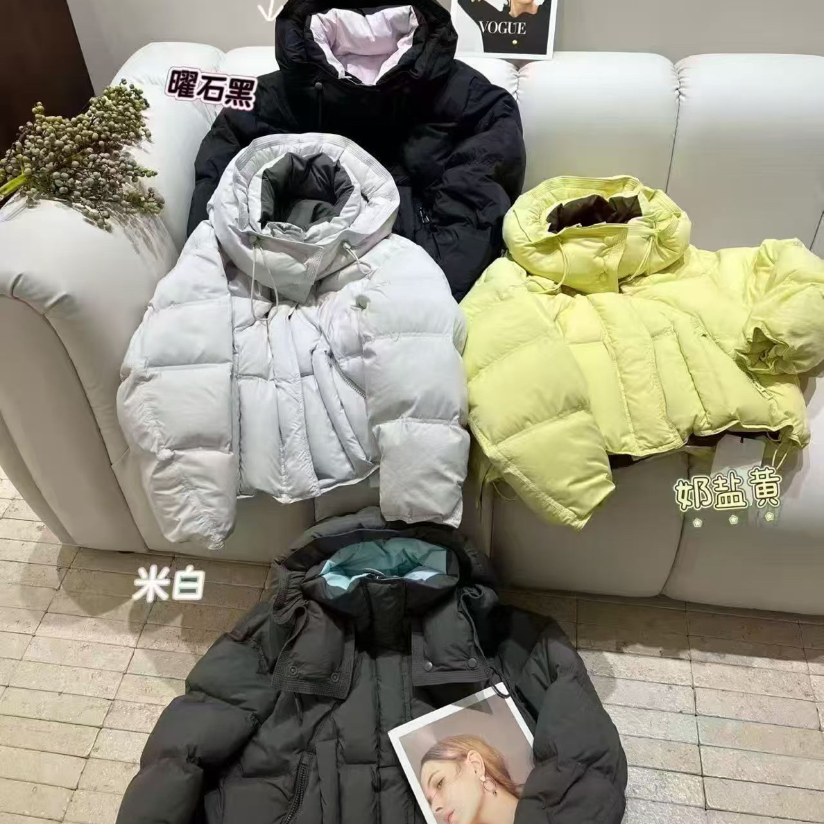 （衣长51）861石墨烯云绒短款女连帽韩版修身显瘦冬装