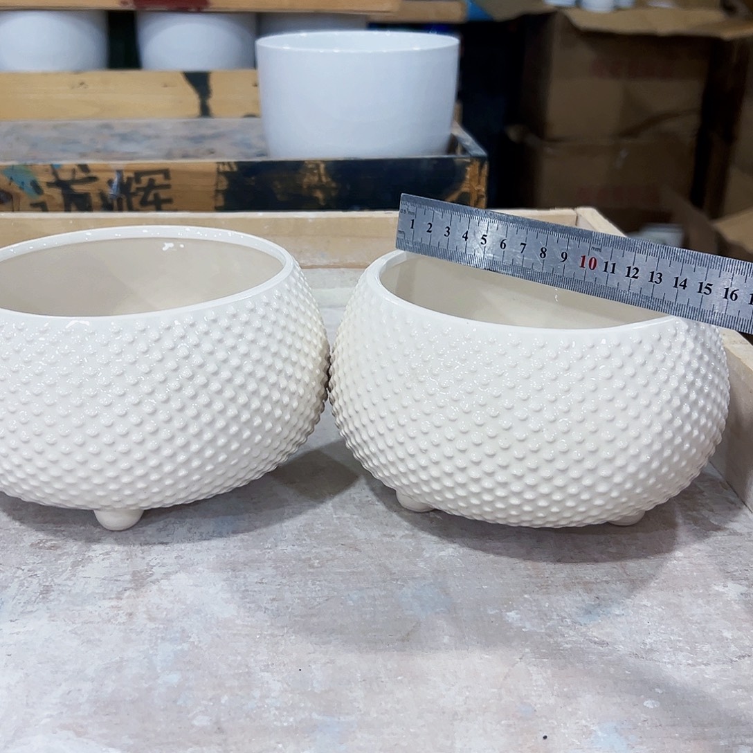 有孔外贸尾单陶瓷花盆凑单10米包邮