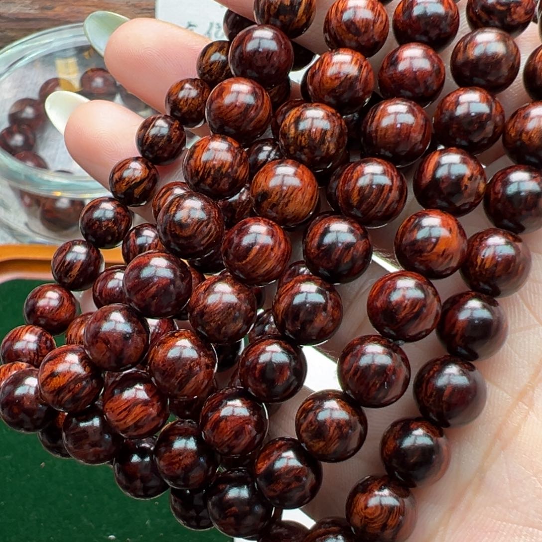 降真香其他海南红降0.8单圈黑金火焰纹高货