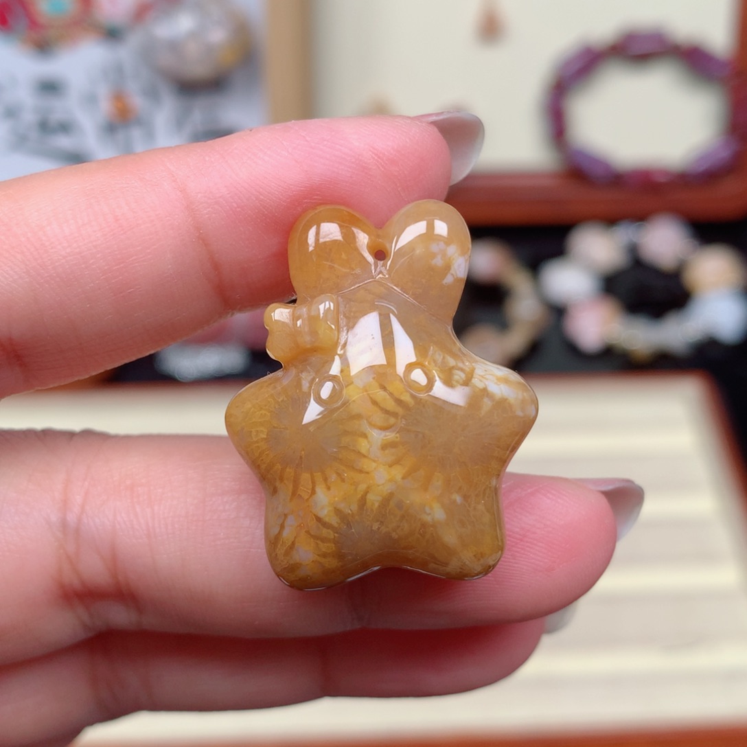 硅化玉珊瑚玉未镶嵌