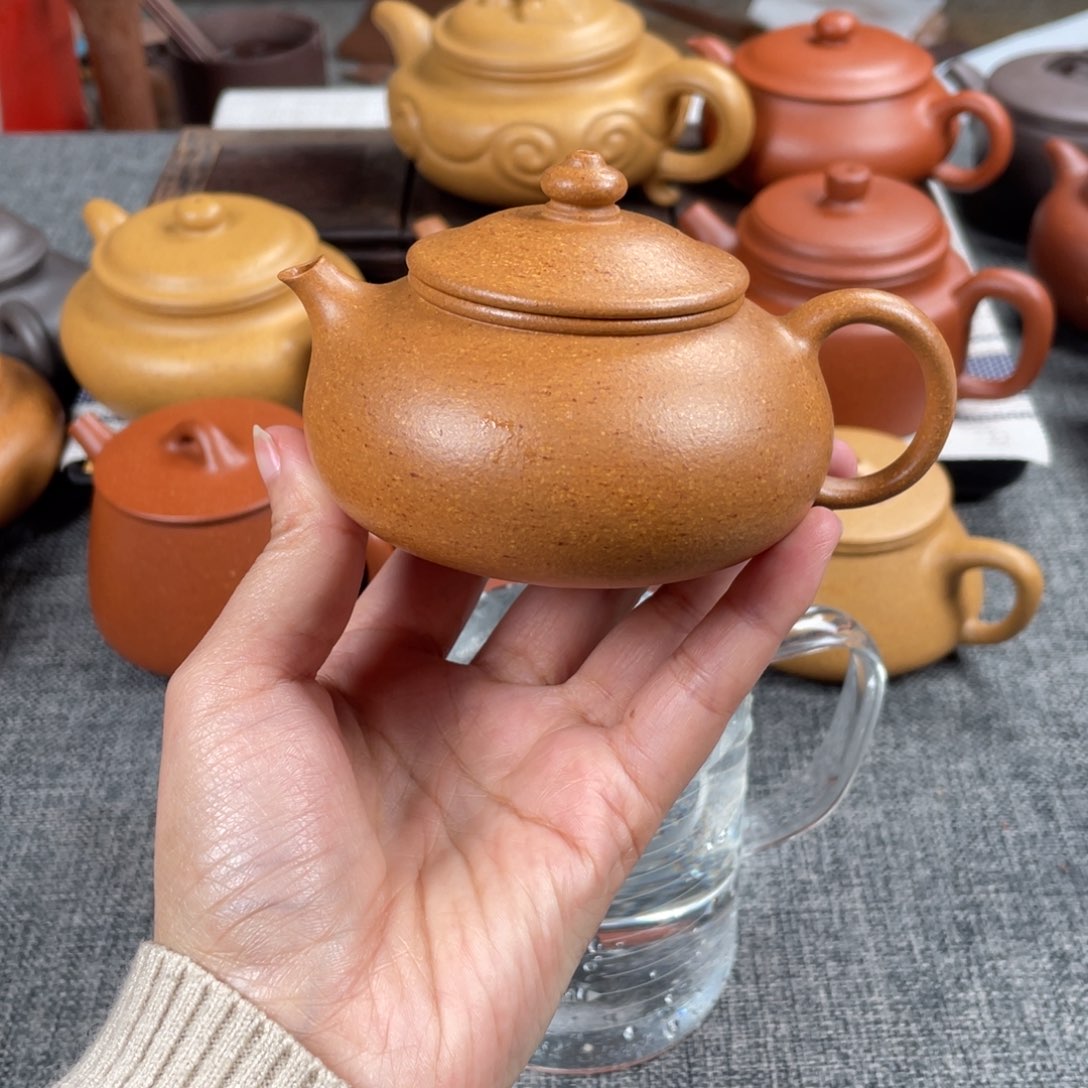 紫砂茶壶30目黄降坡140寒江全手