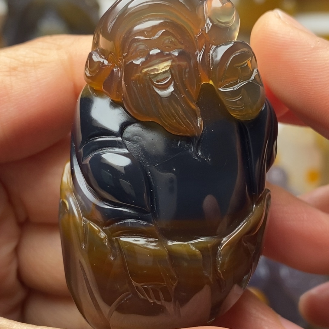 玛瑙/玉髓未镶嵌手把件