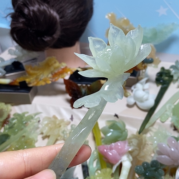 未镶嵌岫玉发簪发簪