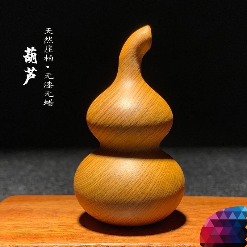 崖柏高油陈化料手把件木雕葫芦福禄文玩装饰随身盘玩高油密工艺品