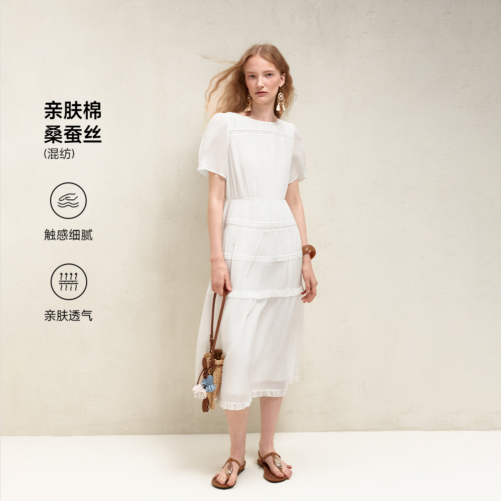夏季新款蕾丝短袖连衣裙TTOW2625CBA