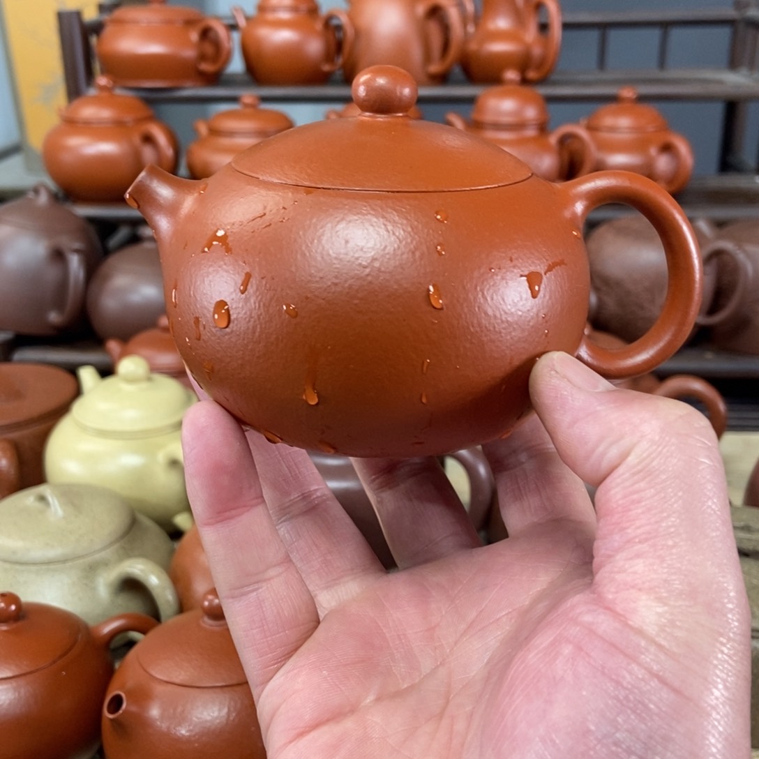 紫砂茶壶原矿朱泥