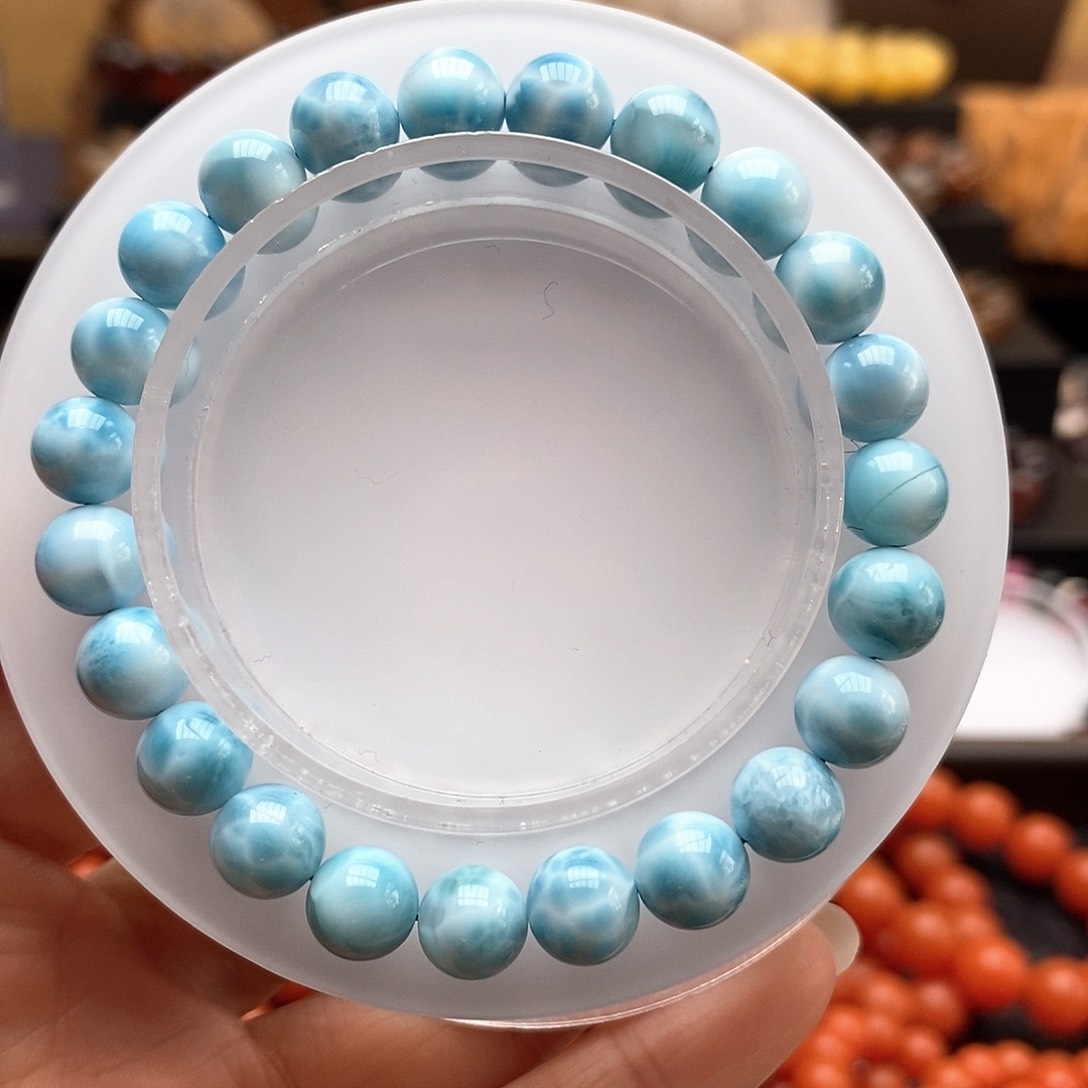 未镶嵌针钠钙石（海纹石）手链手链