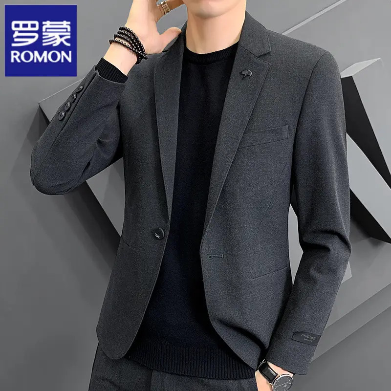 【西服多件套】罗蒙休闲小西装外套男士韩版修身痞帅气潮流商务正装