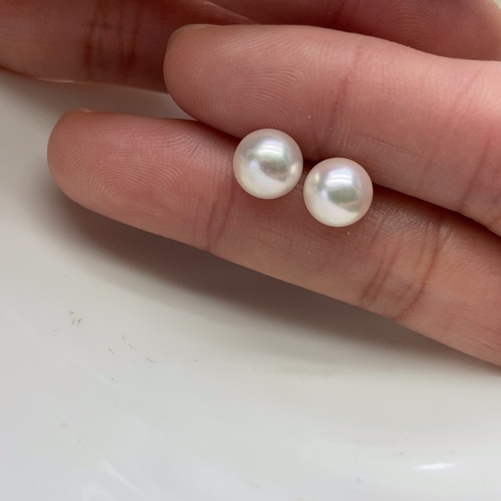 海水珍珠耳饰18K金镶嵌