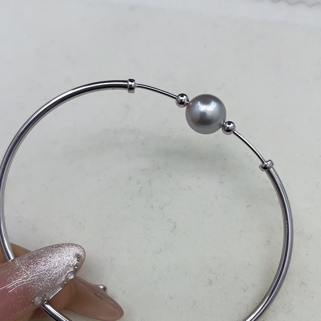 海水珍珠手绳银S925镶嵌