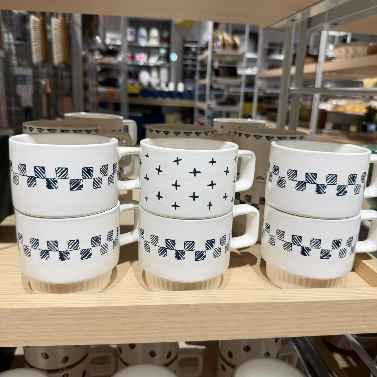 可叠加收纳陶瓷马克杯