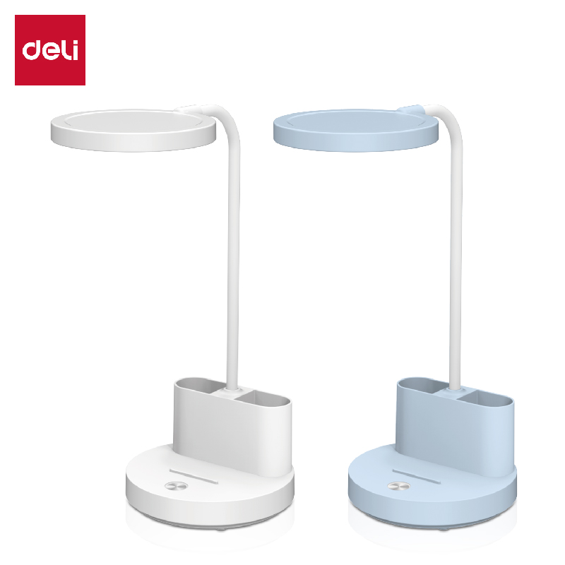 得力LF119多功能触控台灯无频闪三档可调节学生宿舍床头灯护眼灯