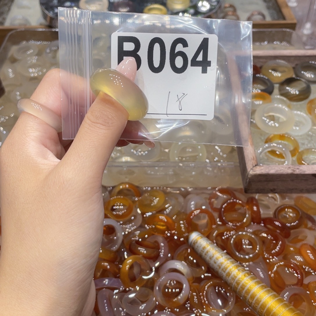 玛瑙/玉髓未镶嵌戒指064