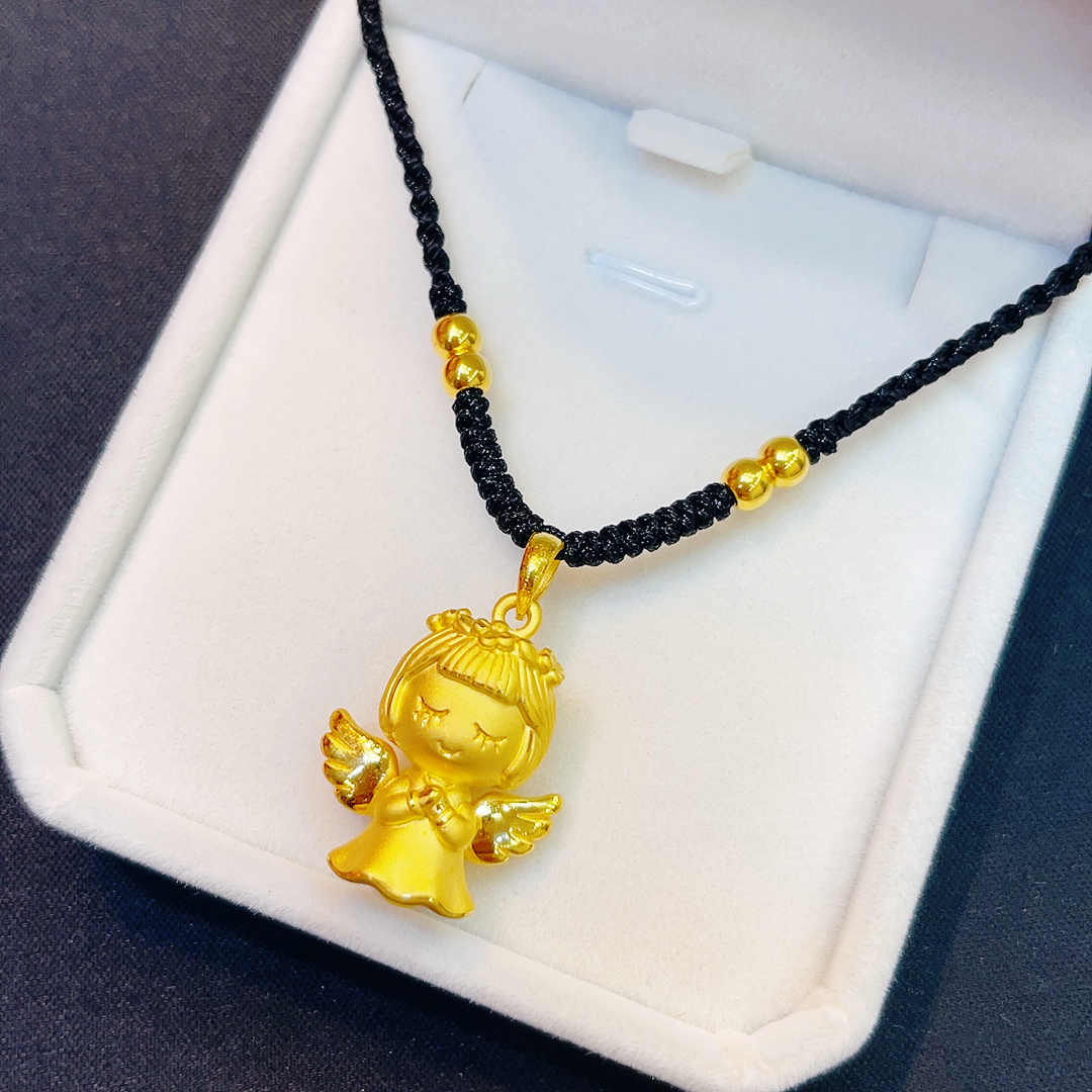 足金999许愿天使编绳