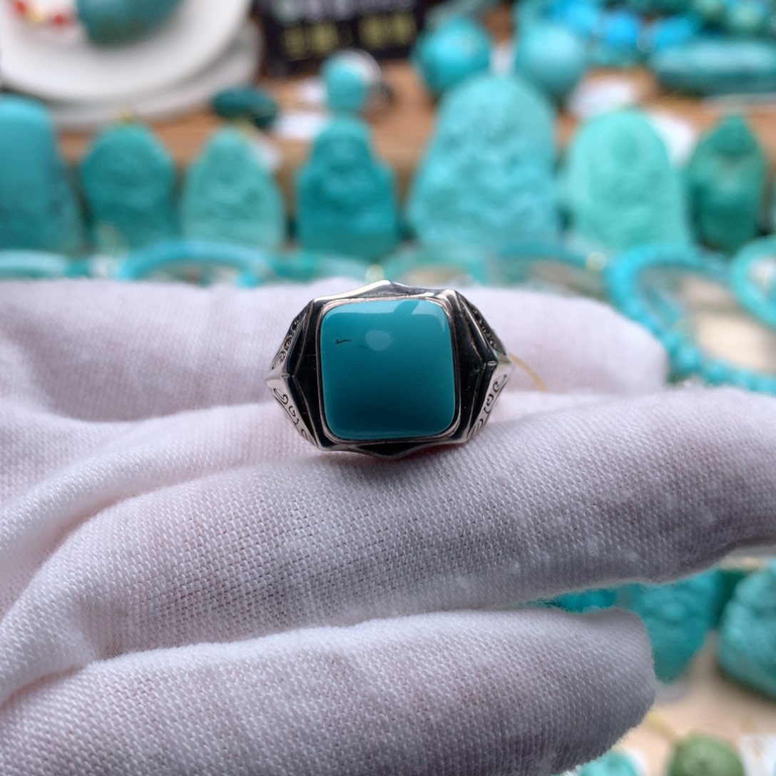 绿松石颈饰银S925镶嵌少**丶