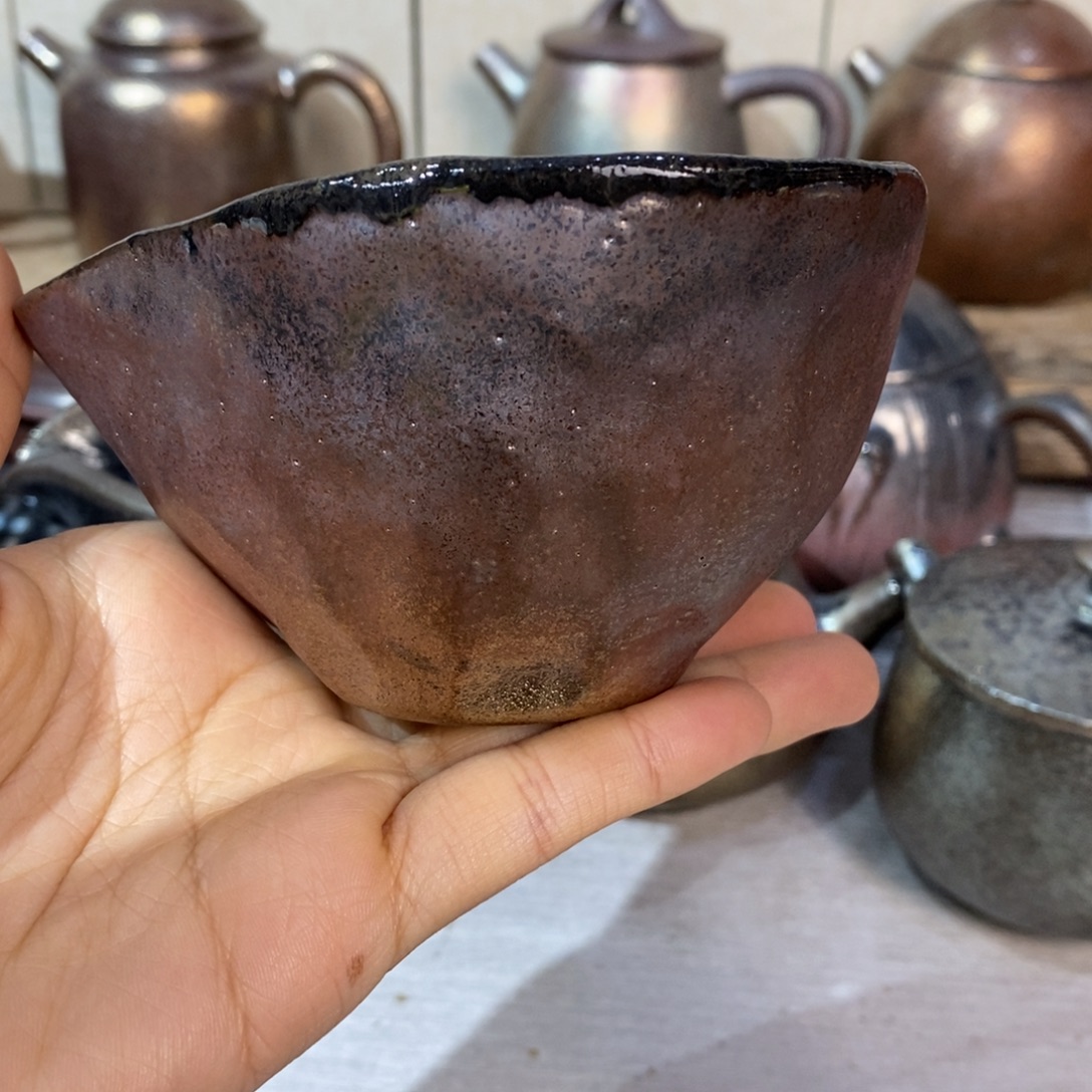 戊***秋云南建水紫陶柴烧公道杯