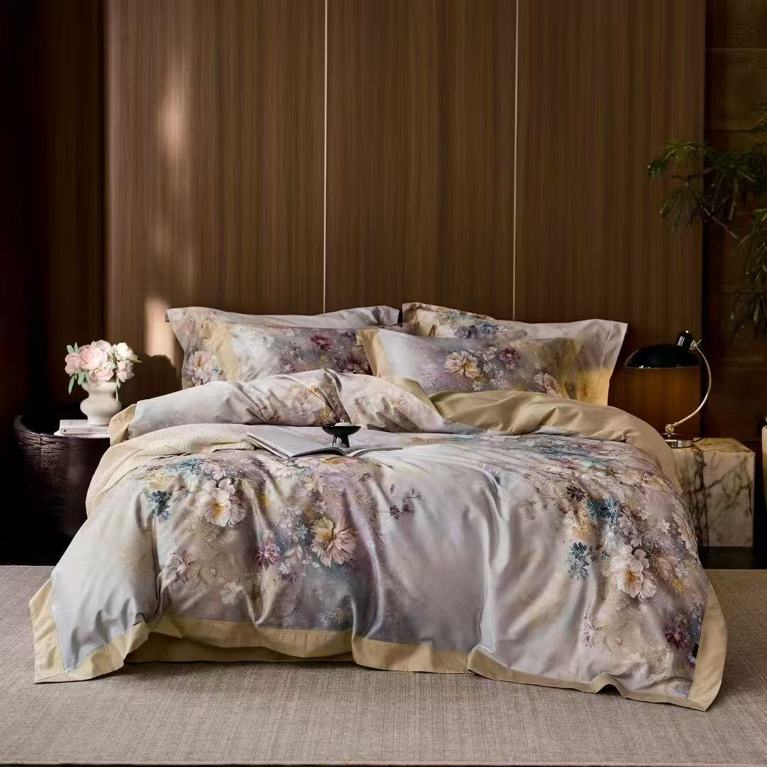 【小林寝饰】华锦四件套-数码-工艺款-国色芳华-炫彩绽放