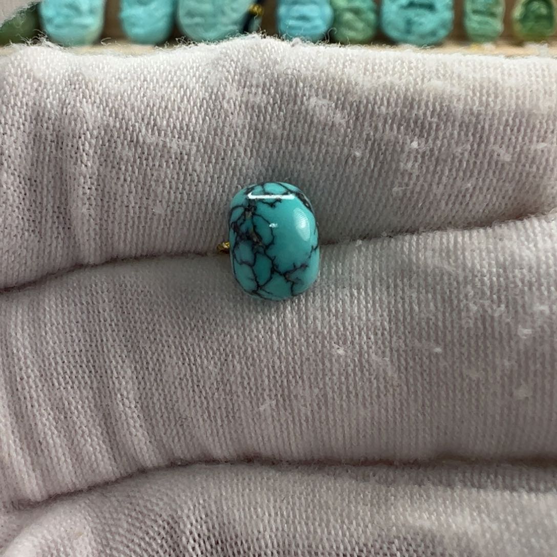 未镶嵌绿松石老型珠8.6x6.3mm