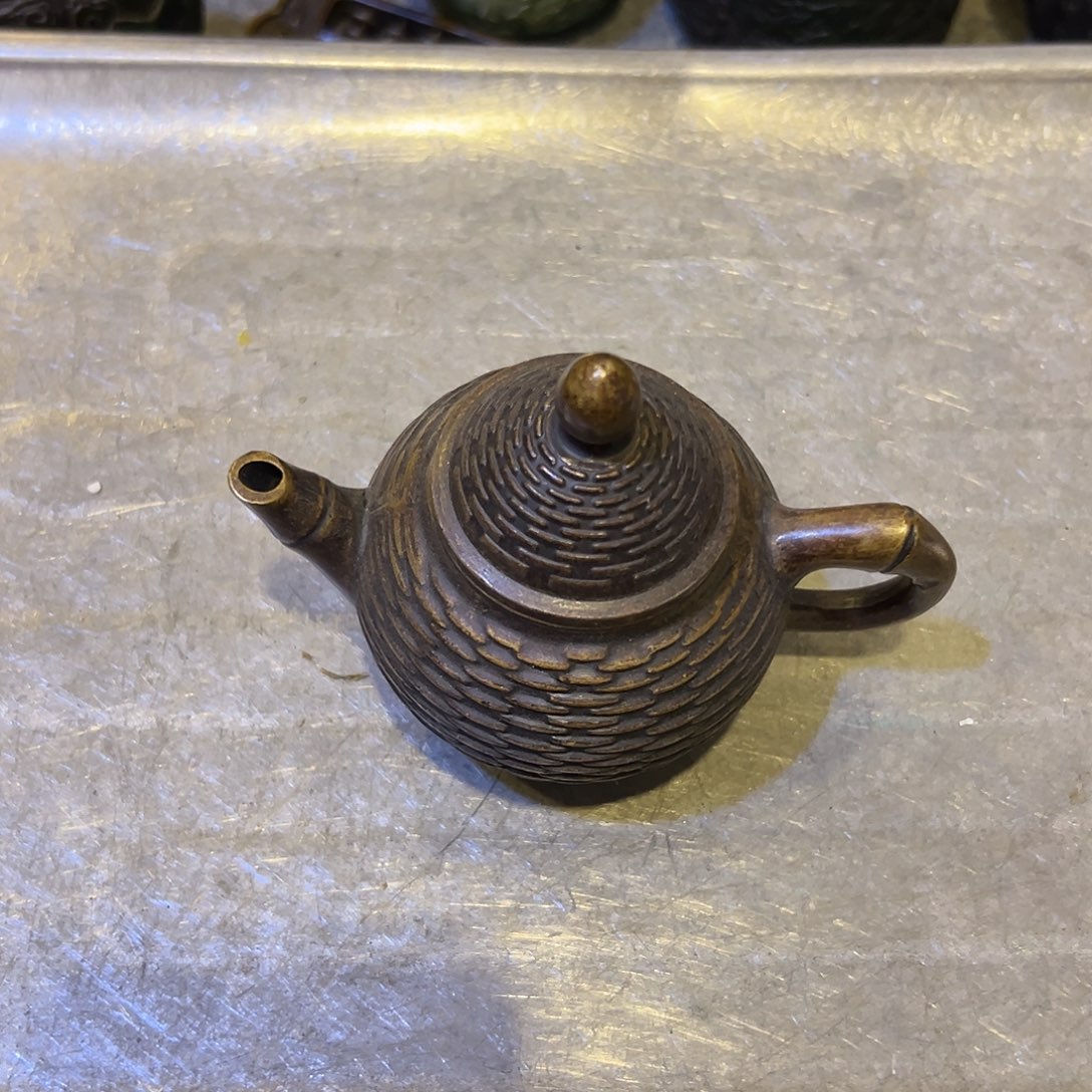 陈***福黄铜摆件，文房摆件