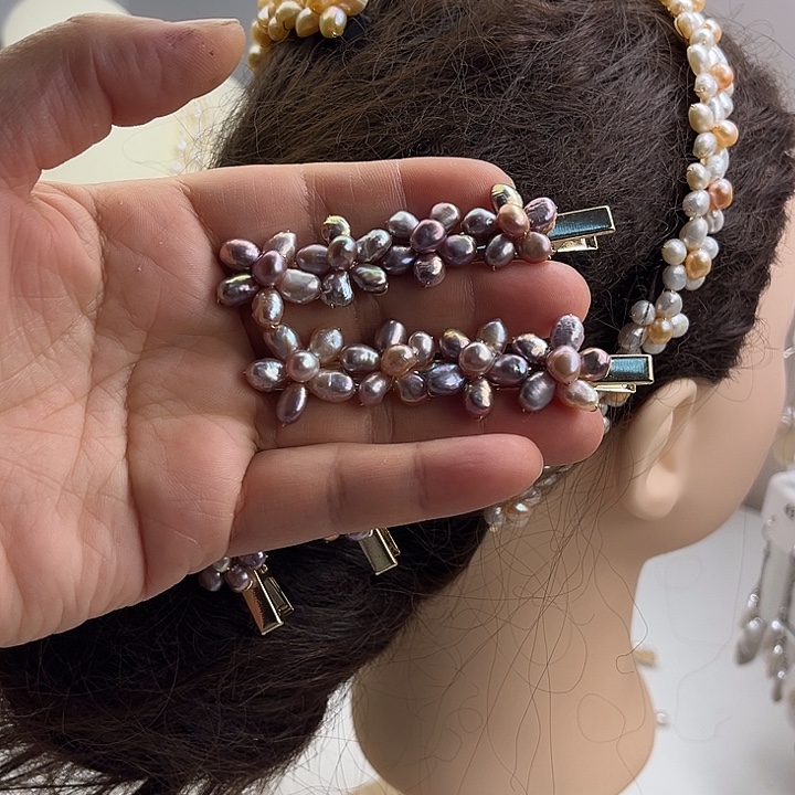 发夹淡水珍珠未镶嵌