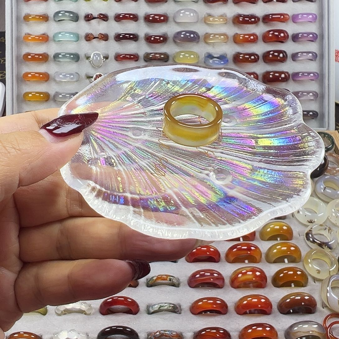 玛瑙/玉髓未镶嵌戒指A4不退换17港15福利