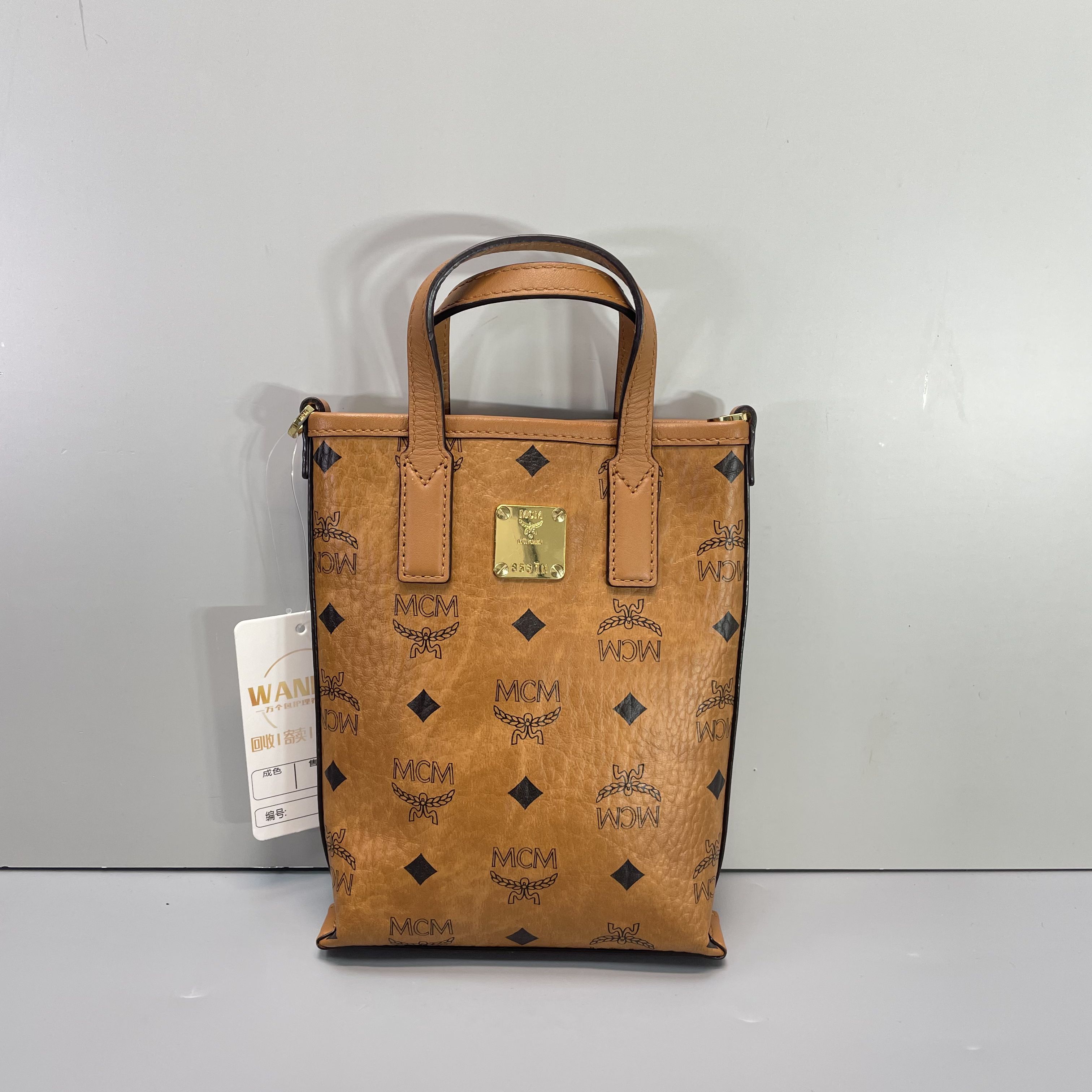 95新 MCM 媚姐/mcm干邑色迷你薯条包15x20x4cmG040125