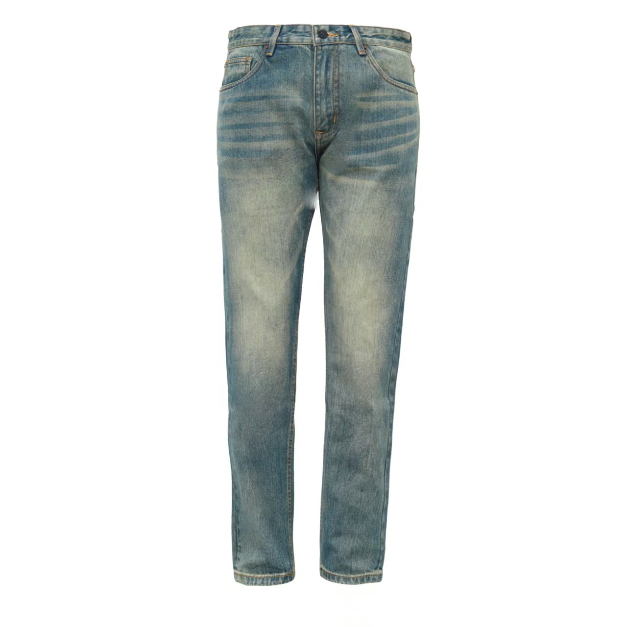 赤可丹宁牛仔裤休闲时尚深男士蓝色秋冬长裤直筒