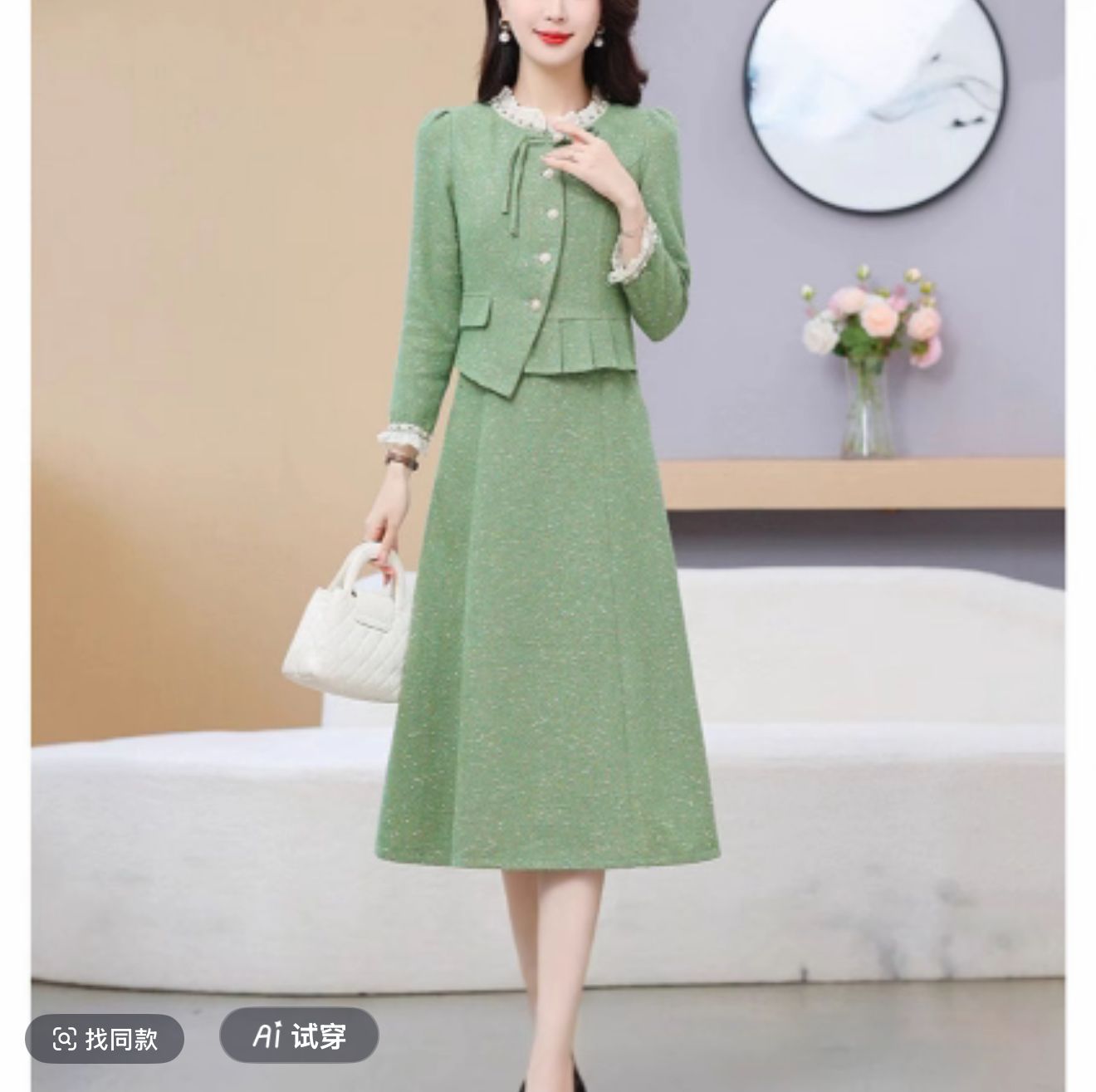 JJ72新款女高领加厚慵懒风条纹撞色宽松复古针织衫