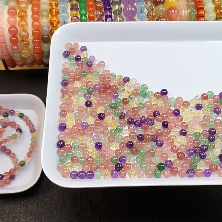 未镶嵌卡5.8草莓晶多宝100玛瑙/玉髓