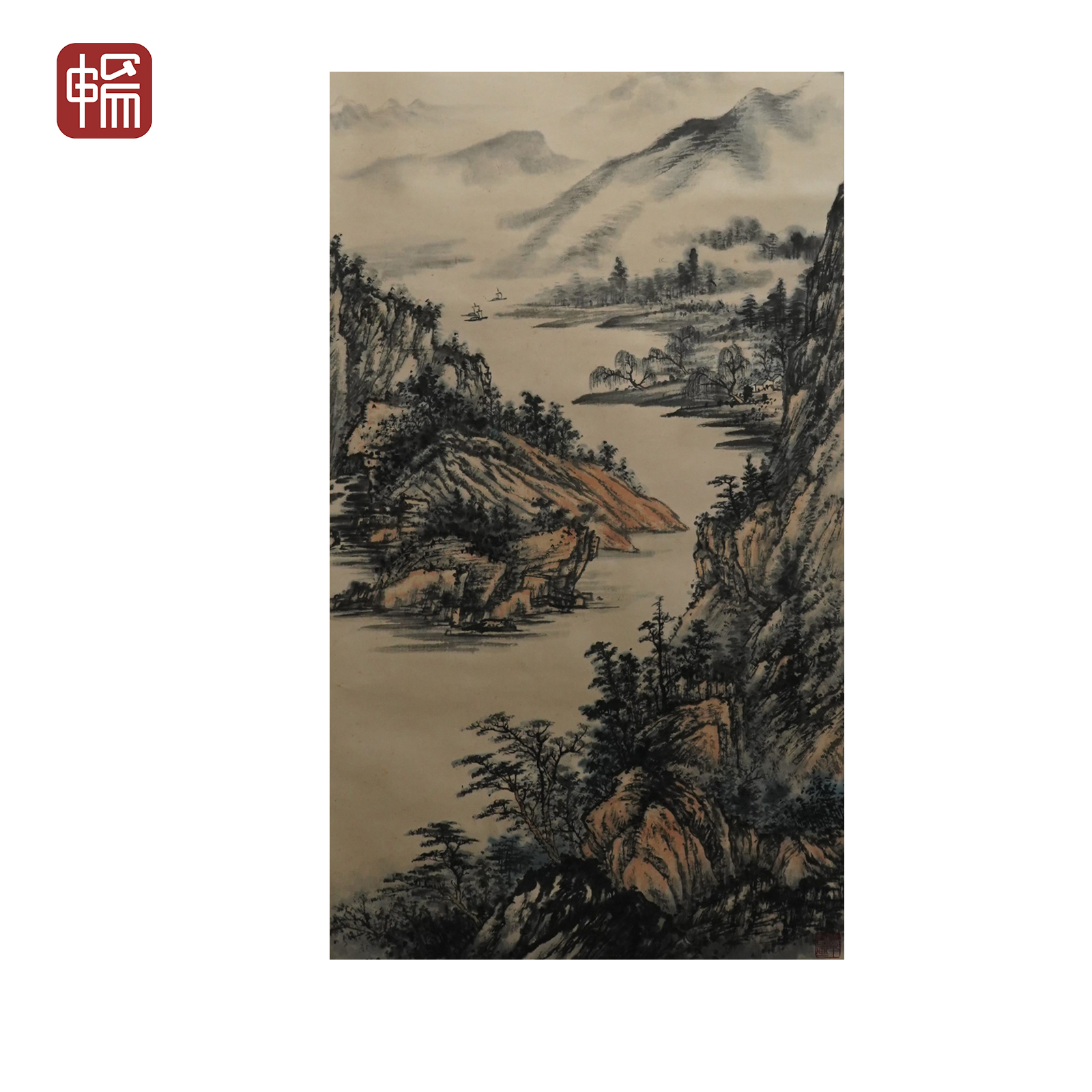 B073 嘉陵春晓 64*137(7.89) 纸本立轴XR