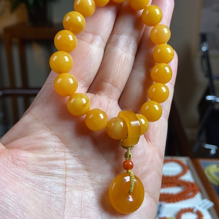 琥珀手链未镶嵌蜜蜡手串10