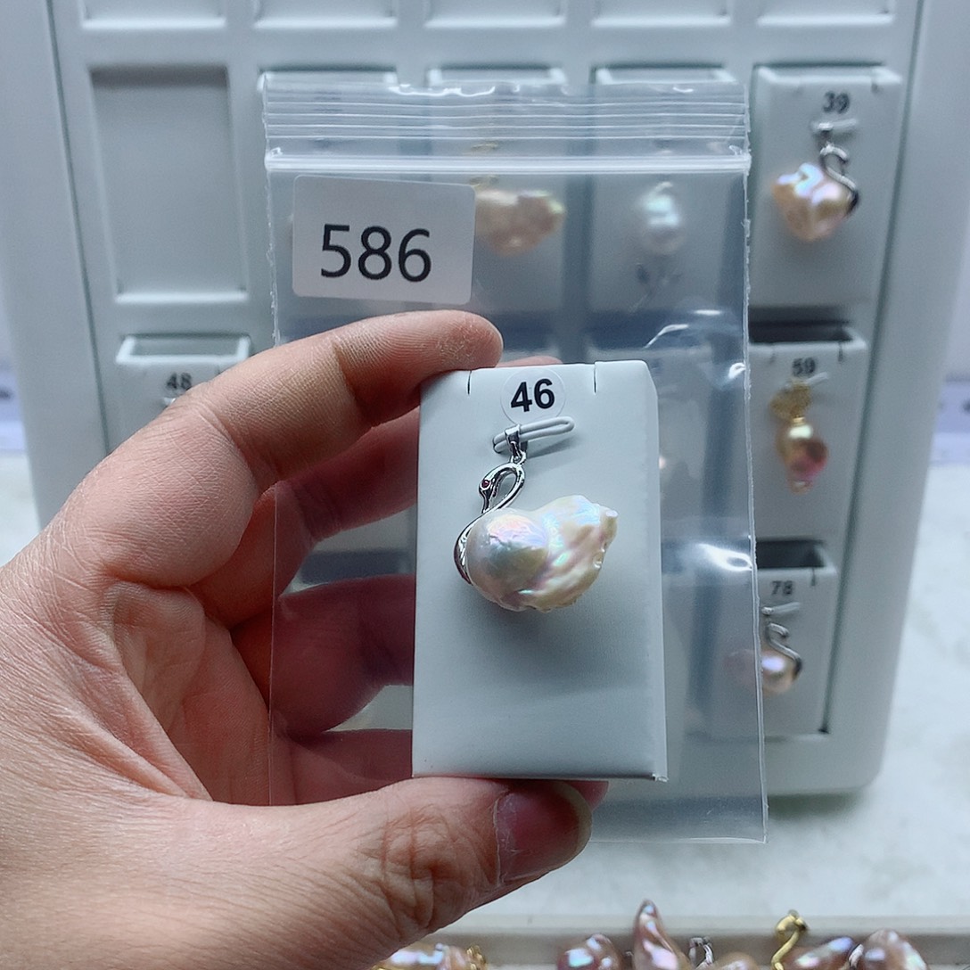 吊坠(不含链)淡水珍珠合金