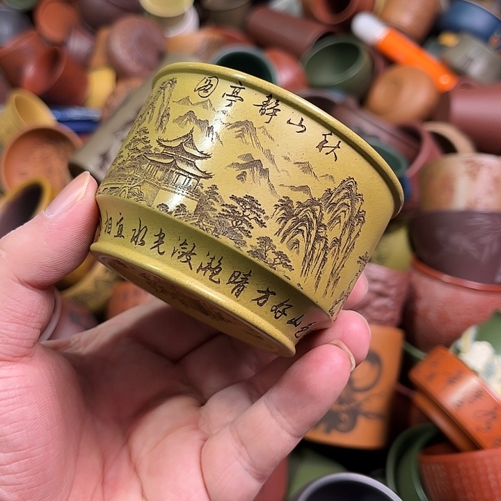 紫砂茶杯全手工紫砂主人杯