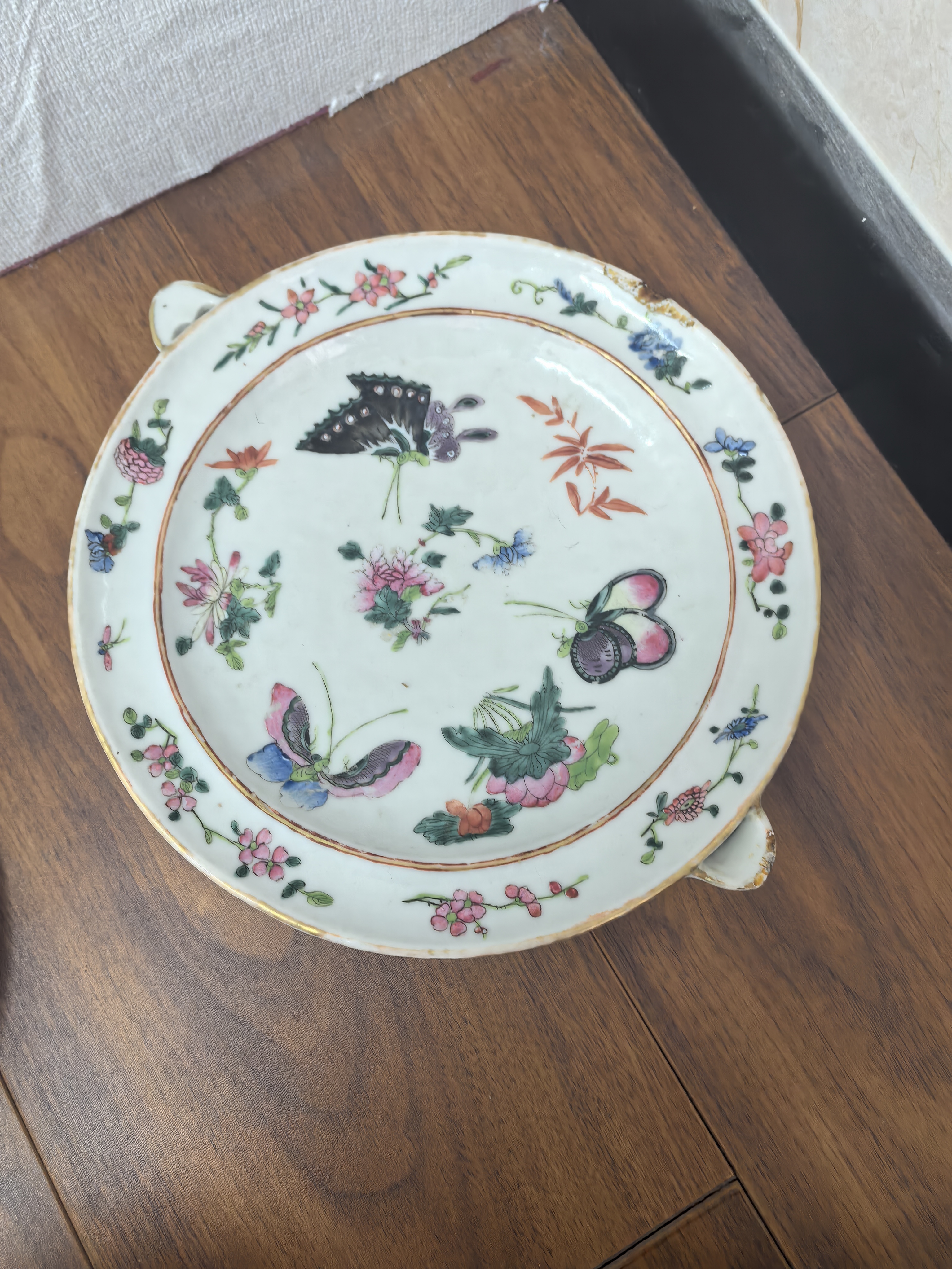 赏盘中式27CM平盘早餐糕点盘家用装饰摆盘