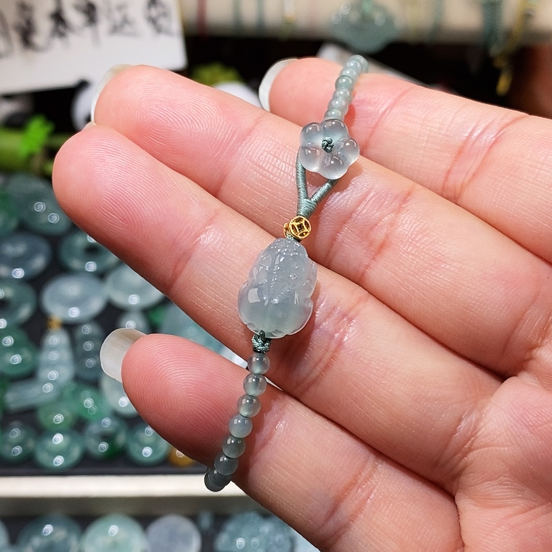 翡翠未镶嵌颈饰貔貅手链15